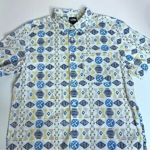 THE NORTH FACE Baytrail Pattern Button Down Short Sleeve Shirt Size Large